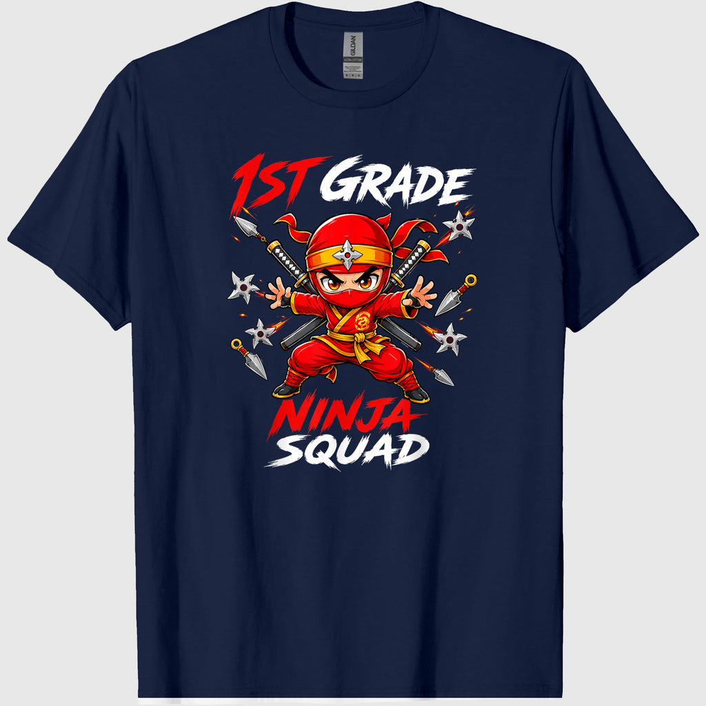 1st Grade Ninja Squad Back to School First Grade Boys Kids T-Shirt