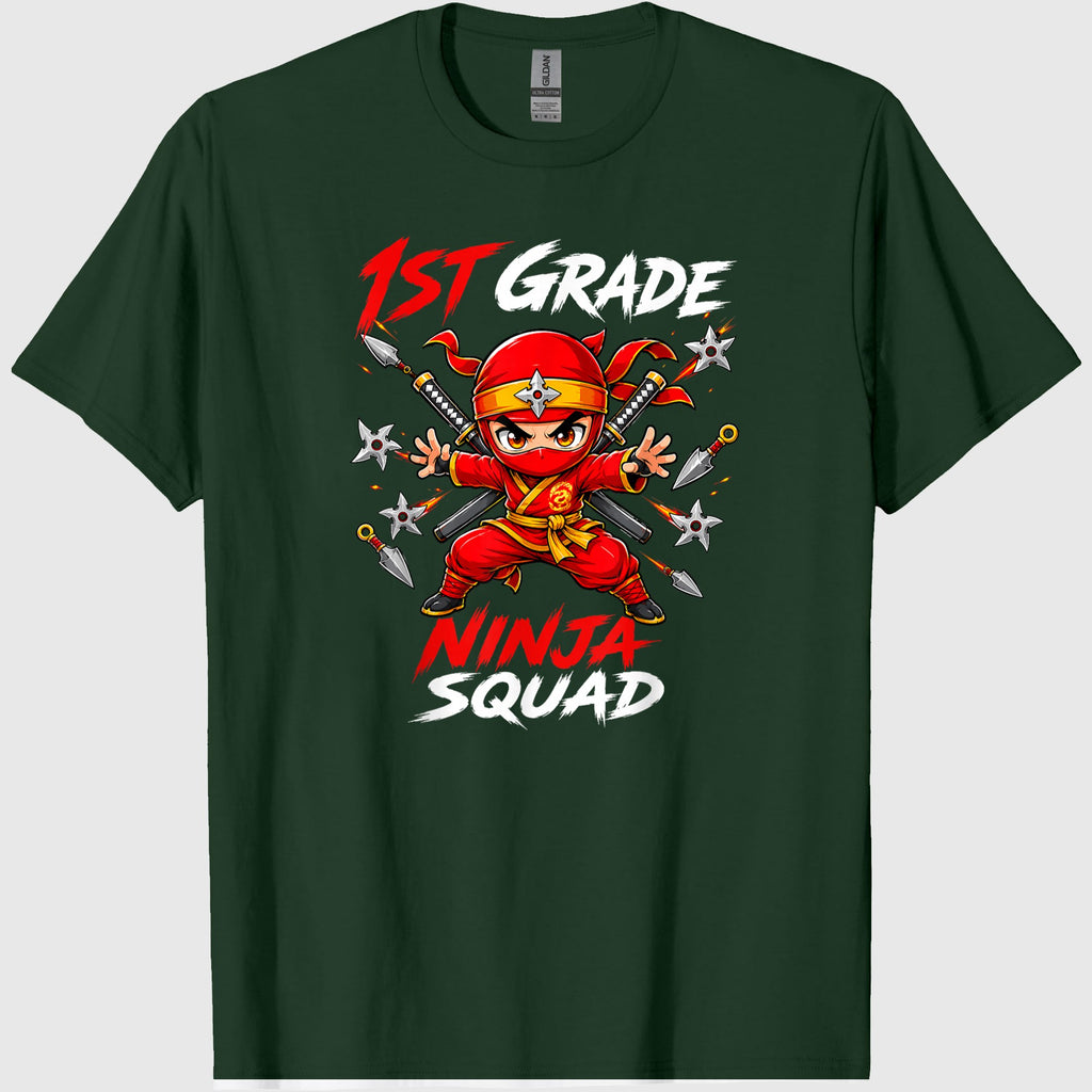 1st Grade Ninja Squad Back to School First Grade Boys Kids T-Shirt