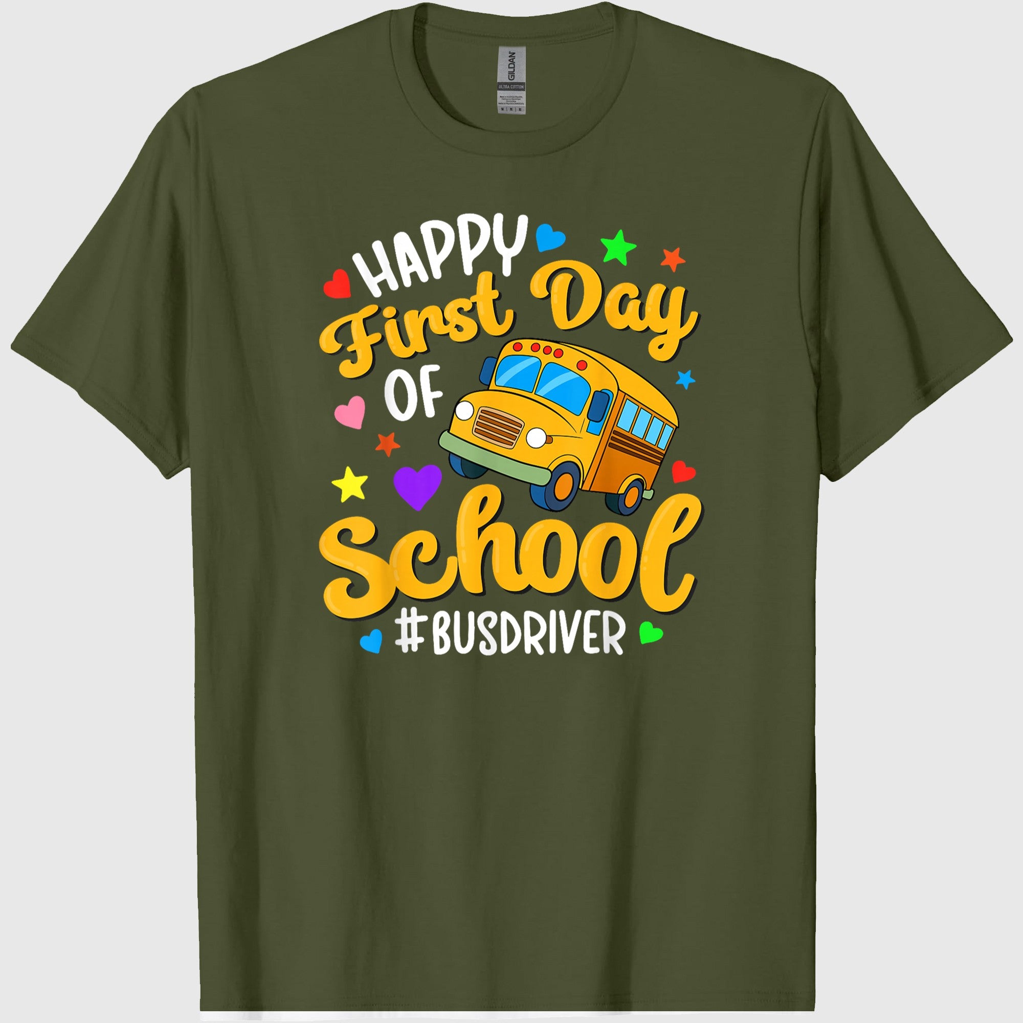 Happy First Day of School Bus Driver Back to School T-Shirt