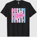 Striped Floral Pennant Flag Back to School Fifth 5th Grade T-Shirt
