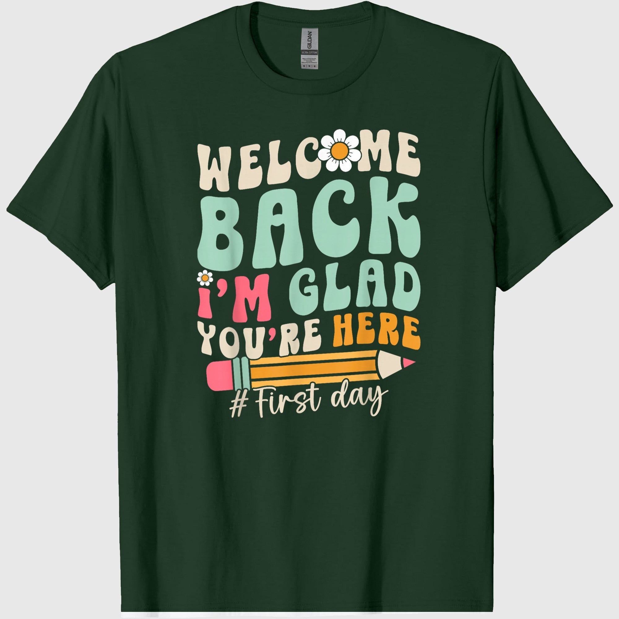 Welcome Back I'm Glad You're Here Back to School Teacher T-Shirt